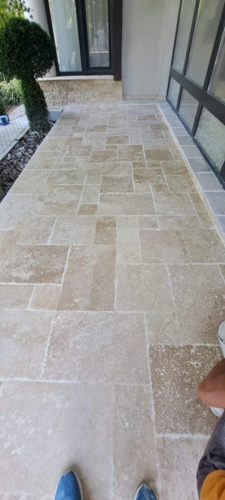 Travertin French Pattern exterior