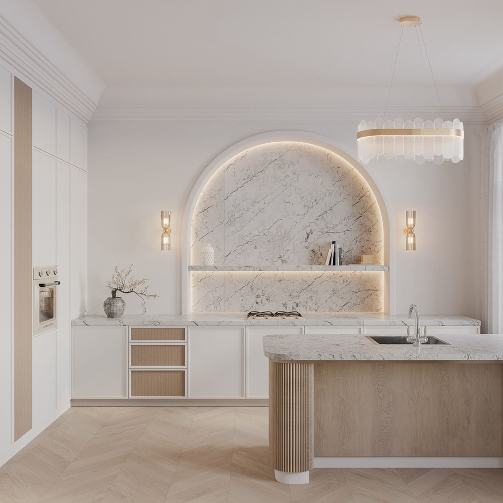 Design Bucatarie Cu Blat Cuart